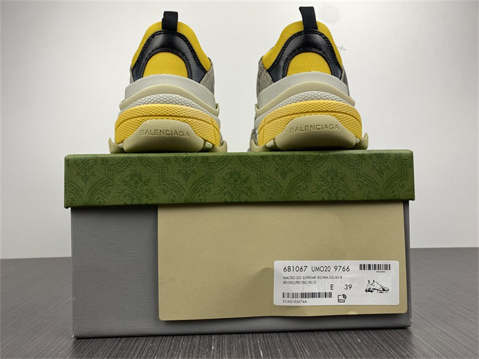 Gocci x BLCG The Hacker Project Triple S Beige Green Yellow 681067 UMO20 9766