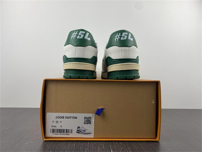 Luis Vitton LV Trainer Sneaker Low White Green 1A54HM