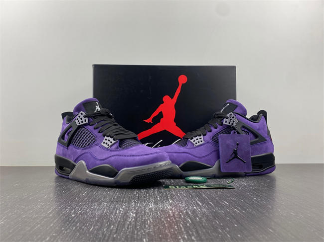 Jordan 4 RetroTravis Scott Purple  766296 LN4